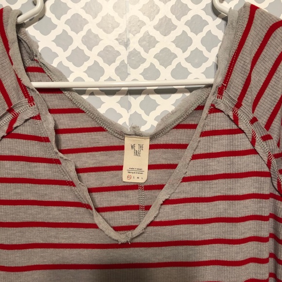 10$SALE$ Free People Striped Peplum Top RARE Color - Picture 5 of 7